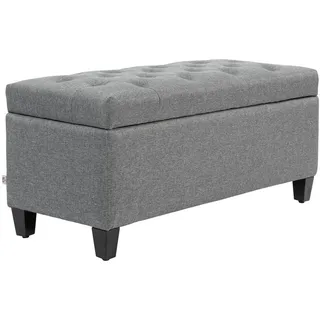 Homcom Truhenbank Hellgrau 100 x 40 x 44 cm