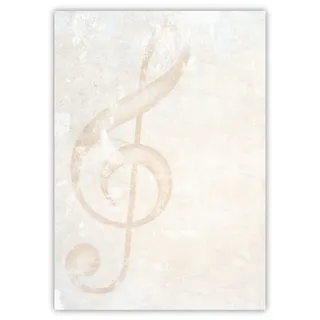 LYSCO Briefpapier Motivpapier Musik-Instrumente und Noten DIN A4, gut beschreibbar, musikalisches Flair, für alle Drucker geeignet.