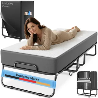 aktivshop Klappbett 80 x 200 cm grau