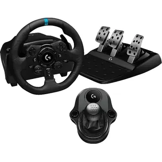 Logitech G923 Lenkrad mit Pedalen + Schalthebel PC / PS5 / PS4