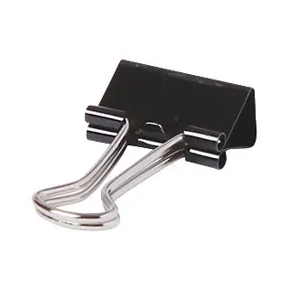 Viking Foldback-Klammern Stahl Schwarz 19 mm 12 Stück