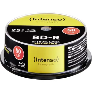Intenso 5001124 Blu-ray BD-R DL Rohling 50 GB 25 St. Spindel