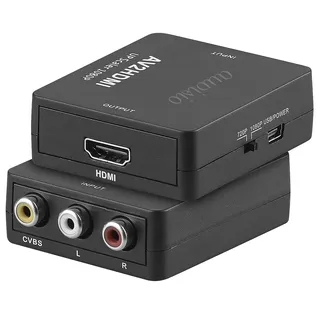 Auviso Adapter AV-Cinch auf HDMI, Upscale bis Full HD 1080p, 60 Bilder/Sek.