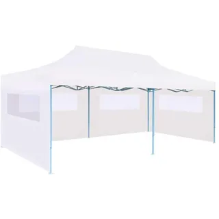 vidaXL Pop-Up Partyzelt 3 x 6 m inkl. Seitenteile weiß
