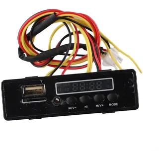 ZMdooreasy Kinder-Musik-Player-Board, mit USB-Schnittstelle und Batterieanzeige, Metall-Audio-Modul, 12 V MP3-Chip, für Telefon-Musikwiedergabe und Batterieanzeige (Nr.1 12 V)