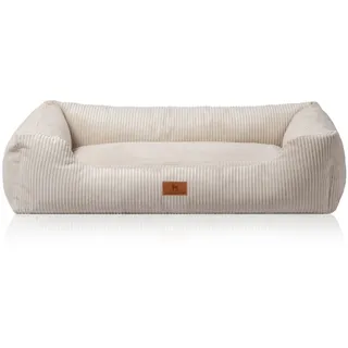 Knuffelwuff Hundebett Olivia Cord M-L 85 x 63cm Beige