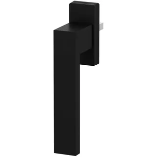 Design Aluminium Fenstergriff Dublin - pulverbeschichtet, Farbe:Schwarz RAL 9005 (matt), Stiftlänge:45mm