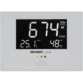 VOLTCRAFT CO2-60 Weiß Kohlendioxid-Messgerät 0 - 3000 ppm
