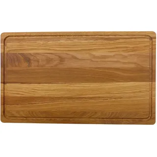 Schneidebrett XXL mit Saftrille aus Eiche Massiv, längs verleimt,50 x 30 x 2 cm