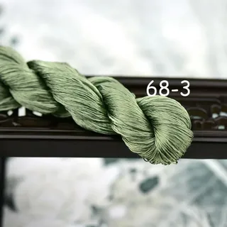 WKAOP Maulbeerseide-Stickgarn, Garngarn, 16/2, natürliche Reine Seidenfäden, Garne, Grau, Grün, Jade, Cyan, Goldenes Oliv