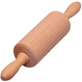 Gravidus Nudelholz Kleine Teigrolle Holz 25,5 cm Buche Nudelholz mit Holzachse