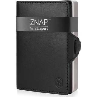 slimpuro Geldbörse Herren, Slim Wallet mit RFID Schutz, Leder-Geldbörse Herren Klein mit Münzfach, Portmonee für Herren und Damen, Kartenetui & Geldbeutel für Herren, Brieftasche für 8 Karten