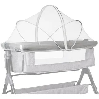 Koomuao Universal Moskitonetz für Babybett,Mückennetz für Babybetten, Stabil Insektenschutz für Reisebett mit Reißverschluss,für schnellen und einfachen Zugang zu Ihrem Baby (Weiß, 100 * 55cm)