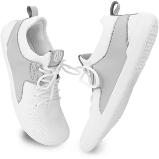 DYISOFY Barfußschuhe Damen Herren Barfuss Schuhe Frühling Barfussschuhe Leicht Atmungsaktiv Breiter Zehenbox Sommer Traillaufschuhe Fitnessschuhe rutschfest Zero Drop (Weiß, 38 EU) - 38 EU Weit