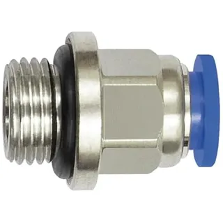 Riegler Gerade Steckverschraubung »Blaue Serie« mini, M6 a., Schlauch- Ø6, 122.006-6M