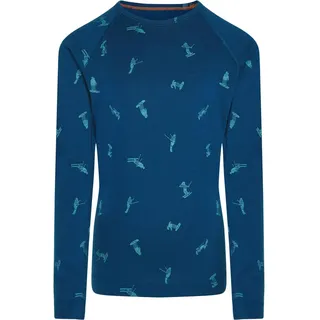 Icebreaker Merino 200 Oasis Crewe Snow Day Funktionsunterhemd (Dunkelblau 12 Größe)