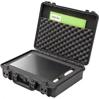 TOMcase Laptop Koffer 14-18 Zoll wasserdicht - Schutzkoffer - Hardcase | Hartschalenkoffer für Notebook MacBook & Zubehör – Outdoor Transportkoffer stoßfest mit Schaumstoffeinlage - Made in Germany