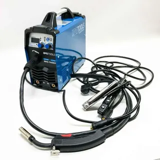 IPOTOOLS MIG-160ER Inverter Schweißgerät MIG MAG - Schutzgas Schweissgerät mit 160 Ampere auch FLUX/Fülldraht und Elektroden geeignet/E-Hand/Di...