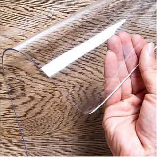 1mm Transparente PVC Folie Schutzfolie Tischdecke für den Kontakt mit Lebensmitteln wasserdicht, ölbeständig, rutschfest, Kratzfest, pflegeleicht 30x115cm