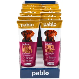 Pablo Leberwurst für Hunde 75 g, 12er Pack