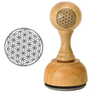 trendaffe Blume des Lebens Holzstempel - Bürostempel