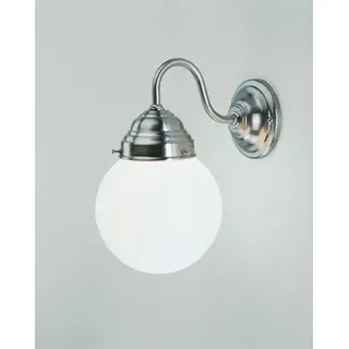 Wandlampe Messing Glas Nickel Schlafzimmer E27 Kugel Wandleuchte blendarm