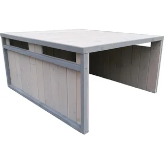 Wiltec Mährobotergarage Flachdach Grau 80x70x38cm
