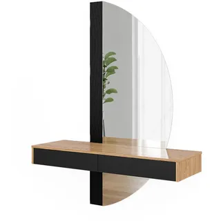 Vicco Schminktisch Melisa Schwarz, 120 cm mit 2 Schubladen,