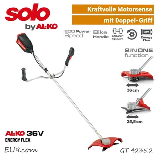 SOLO GT 4235.2 Akku-Motosense mit Grasmesser & Trimmerkopf | 36V (40V max.) EnergyFlex | AKTION