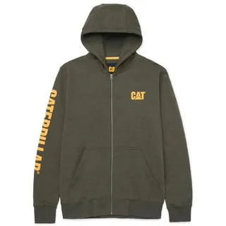 CAT Zip Hoodie Banner oliv M