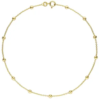 Fußkette JOBO "Kugel", gold (gelbgold 333), Fußketten, Damen, Gelbgold 333, 333 Gold 25 cm