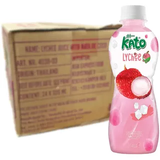 KATO - Litschi Saft mit Nata de Coco - 24 X 320 ML - Multipack