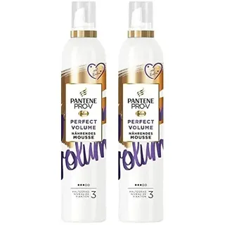 Pantene Pro-V Nährendes Mousse, Perfect Volume, 200ml, mit Biotin, Haltegrad 3, lässt Haare dicker & voller aussehen, Haarpflege (Packung mit 2)