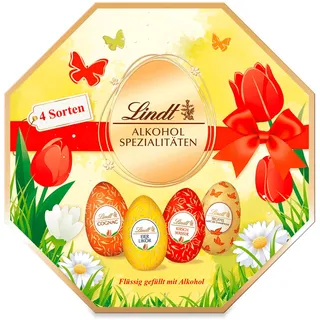 Lindt Alkohol Spezialitäten Eier verschiedene Füllungen 216g