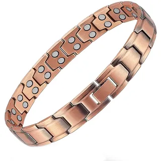 Magnetfeldtherapie KupferFußkette Herren, Magnetisches Fußkette Herren, 25 CM Langes Fußkette Kupfer mit 3500 Gauss Magneten, Reines Kupfer Magneten für Füße Knöchel