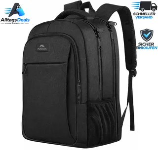 matein Laptop Rucksack Herren, Groß Rucksack 17,3 Zoll mit USB Ladeanschluss Anti Diebstahl