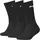 Kinder Socken Vorteilspack Sport Junior Frottee-Sohle Rippbündchen Logo Schwarz 31-34