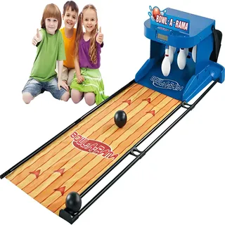 TozMvi 3,5 M Elektronisches Bowlingbahn-Spiel, Faltbares Indoor-Familienspiel-Bowlingbahn-Set, Faltbares Elektronisches Bowling-Set, Für Interaktives Spiel Für Kinder Und Erwachsene