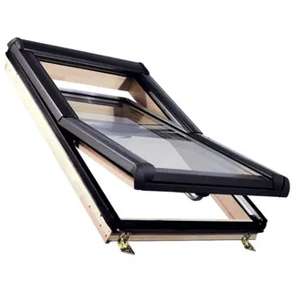 RORO Dachfenster »HLB1.1«, Außenmaß BxH: 46 x 75 cm, Holz, Einfachverglasung - braun