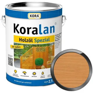 Kora Koralan Holzöl-Spezial 2.5 LTR Pflegeöl Möbelöl Holzschutzöl Terrassenöl | UV NATUR