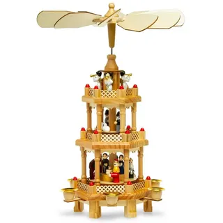 SIKORA Klassische Holz 16x38x16 cm, Dekoration, Weihnachtsdekoration, Winterdeko