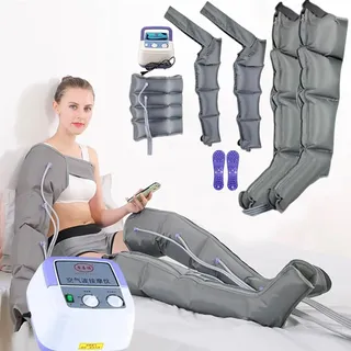 LESBJFDM 4-Kammer Kompressionsgerät für Beine und Waden mit Lymphdrainage – Effektiv bei Lipödem, Wasser in den Beinen, Schmerzen und zur Regeneration nach Langer Belastung
