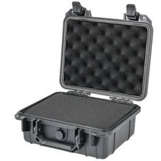 HMF ODK100 Outdoor-Fotokoffer, Transportkoffer mit Rasterschaumstoff 27 x 24,5 x 13 cm