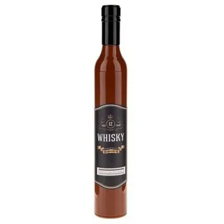 Out of the Blue ootb Whiskyflasche-Regenschirm - Schwarz, Klassisch mit einzigartigem Whiskyflasche-Design, 96 cm, Outdoor - M