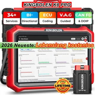 2026NEU KINGBOLEN K8 PRO Autodiagnosegeräte ECU-Codierung Komplettsystem Scanner