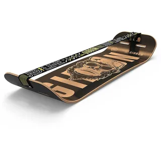 Gibbon GIBOARD Set Ceasar - Freestyle & Workout Balance Board | 106cm Länge | JibLine-Slackline | Lock & Roll-System | Kork-Pads | In- & Outdoor | FSC-zertifiziertes Holz | GIBBON APP für Übungen