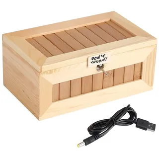 Beufee Box-Spielzeug, nicht berühren, nutzlose Box, Holzkiste, Spielzeug, nutzlose Box, Holz, USB, elektronisch, niedlicher Tiger, lustige Überraschungen, Maschine,