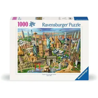 Ravensburger Erwachsenenpuzzle 1000 Teile - Sehenswürdigkeiten weltweit