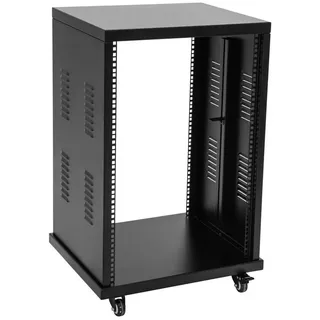 Roadinger Stahl-Rack SR-19, 14HE | Pulverbeschichtetes Stahlrack, ideal für Festinstallationen