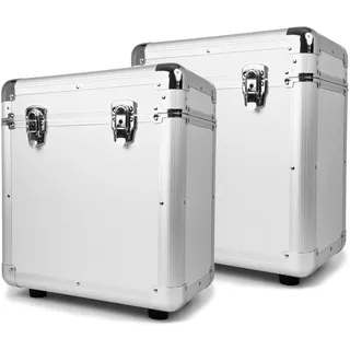 Power Dynamics RC80 12" Plattenkoffer Silber (2er Set)